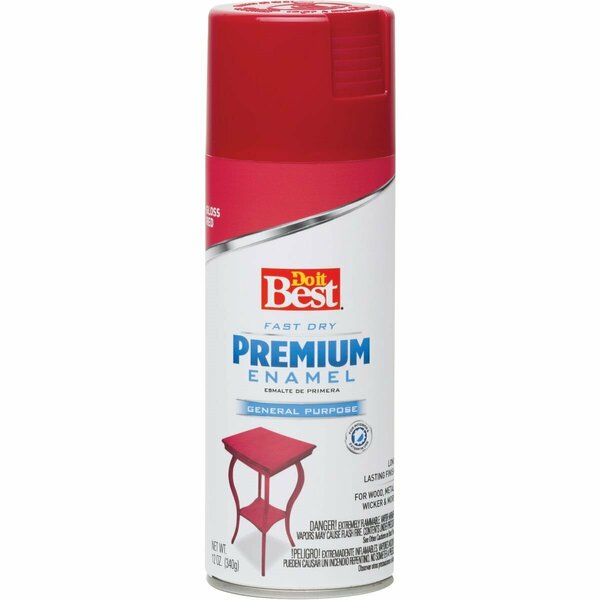 All-Source Premium Enamel 12 Oz. Gloss Spray Paint, Red 203465D